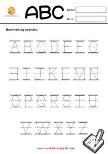 A to Z handwriting practice for kids - worksheetspack