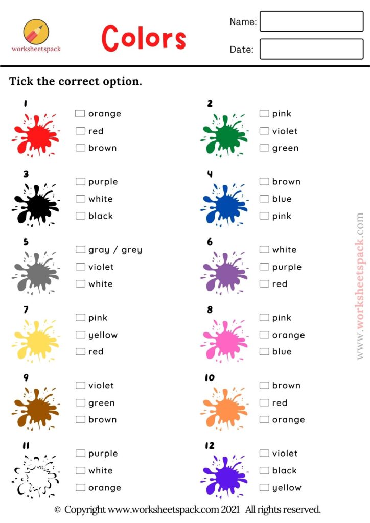 GUESS THE COLOR, FREE COLOURS QUIZ FOR KIDS