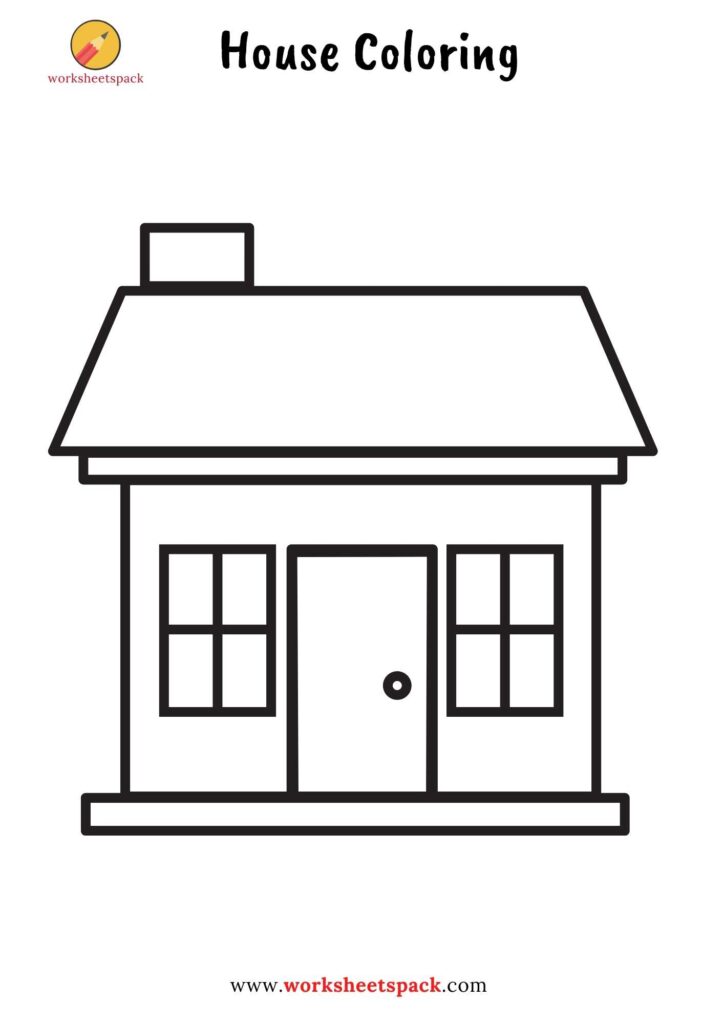 Simple House Coloring Pages