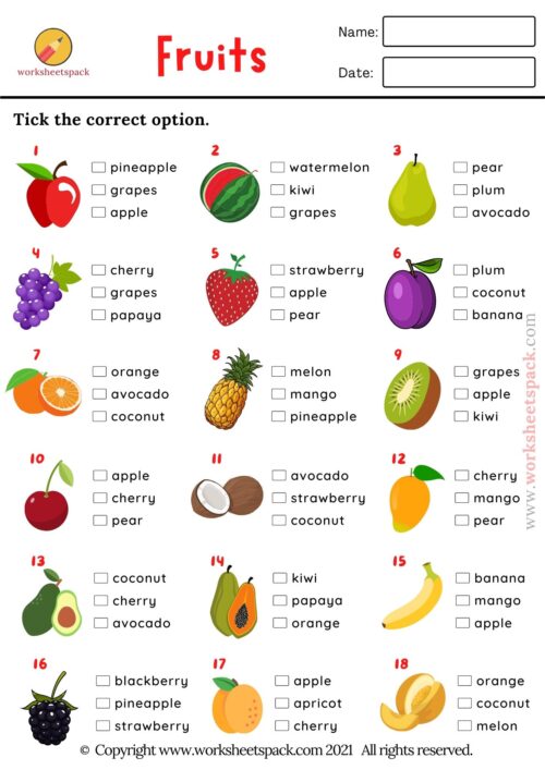 What Fruit Am I? ESL Picture Quiz worksheetspack