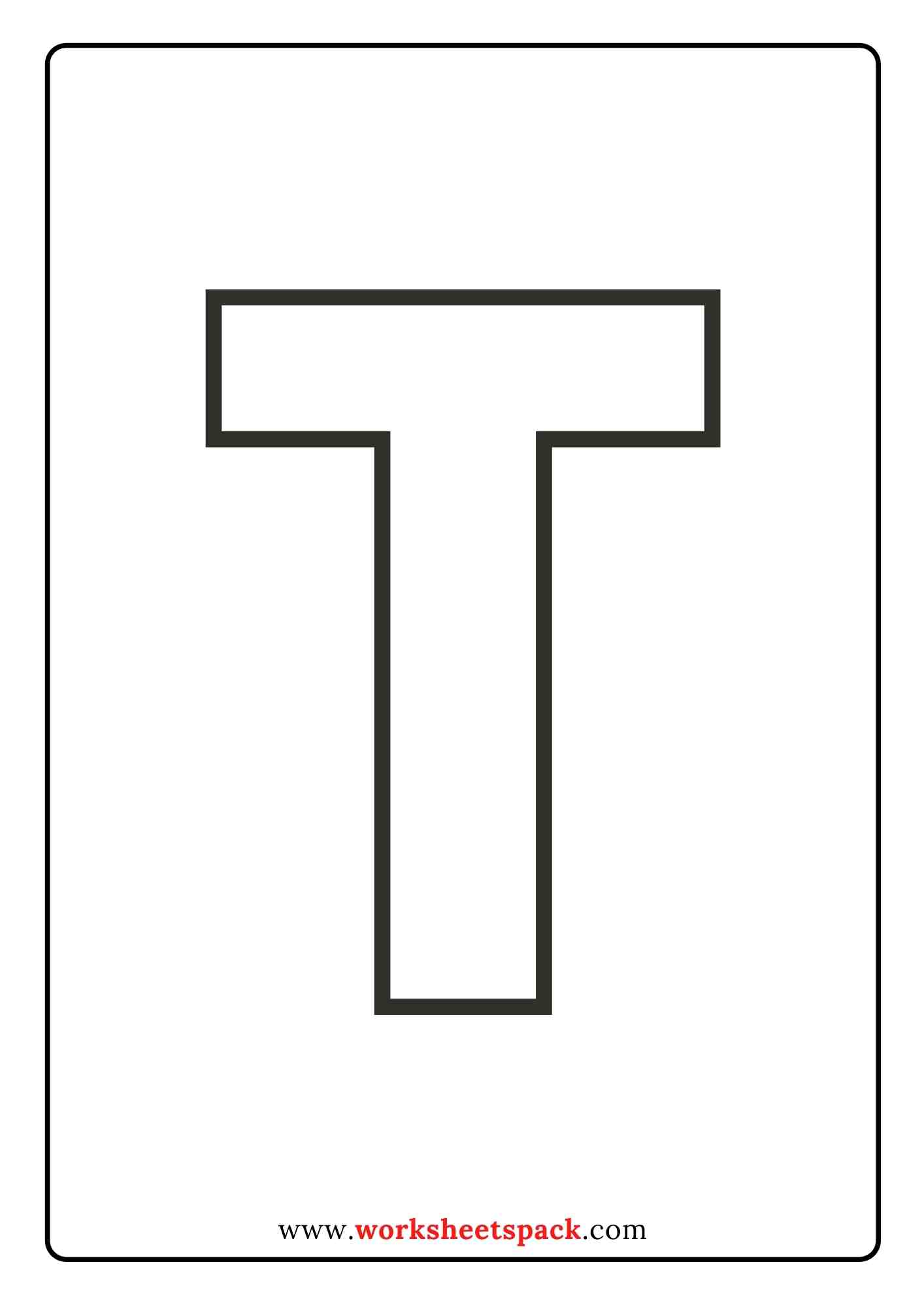 Free Printable Upper Case Alphabet Template - worksheetspack