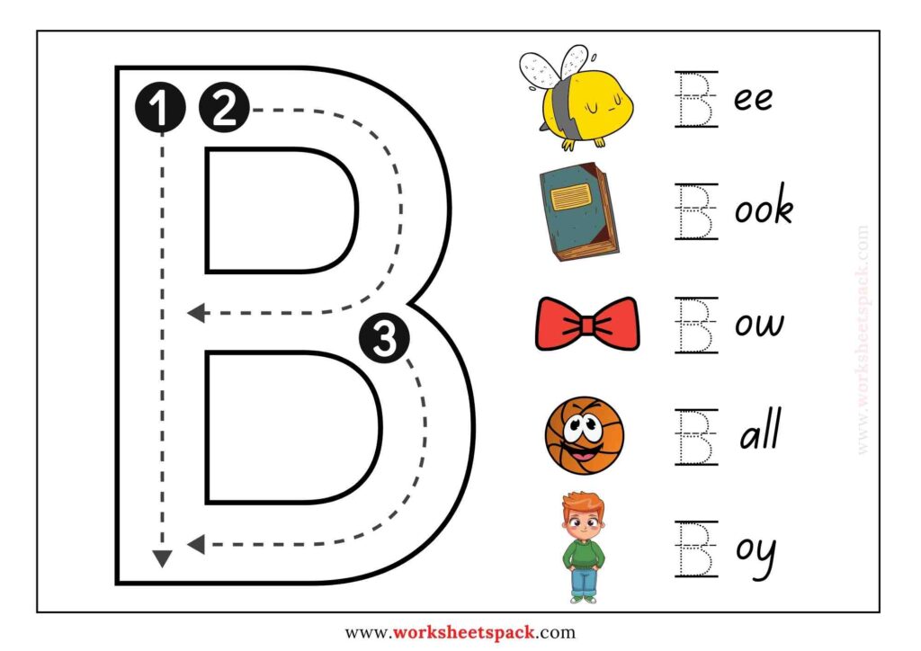 Free Printable Big Letter Tracing Worksheets Worksheetspack