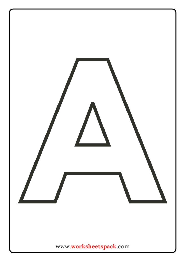 Free Printable Upper Case Alphabet Template Worksheetspack