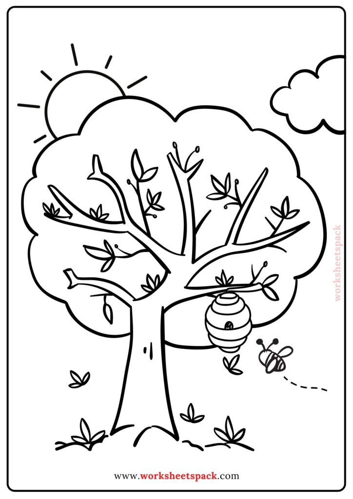 Free Spring Coloring Pages For Toddlers PDF