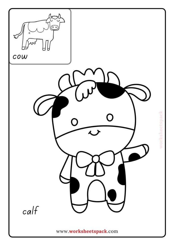 Free baby animal coloring