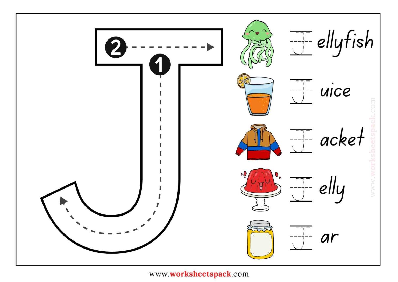 Free Printable Big Letter Tracing Worksheets worksheetspack