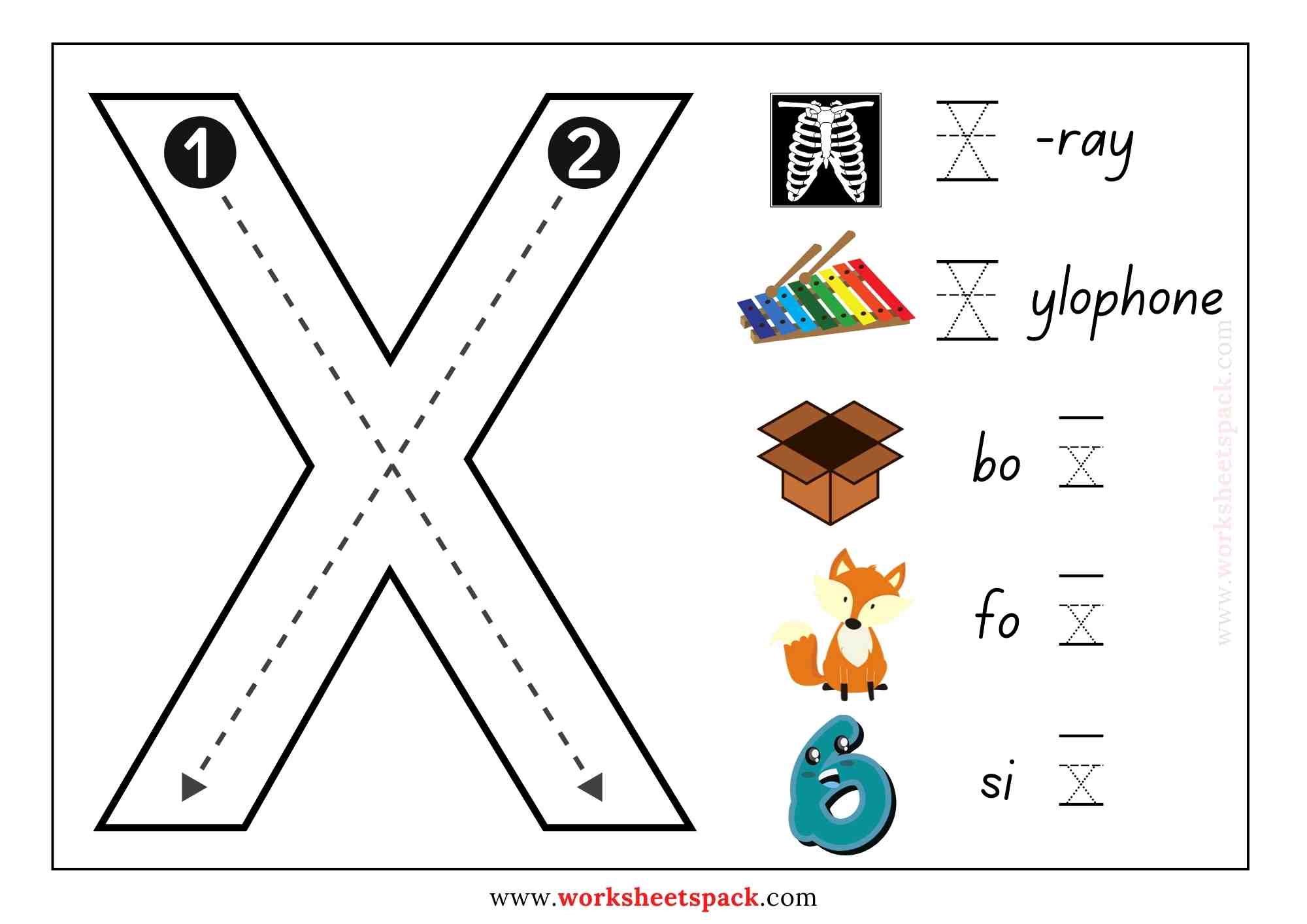 Free Printable Big Letter Tracing Worksheets Worksheetspack