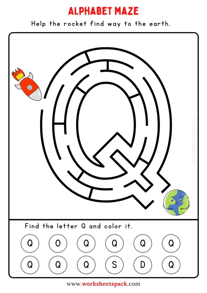 Letter Q Maze