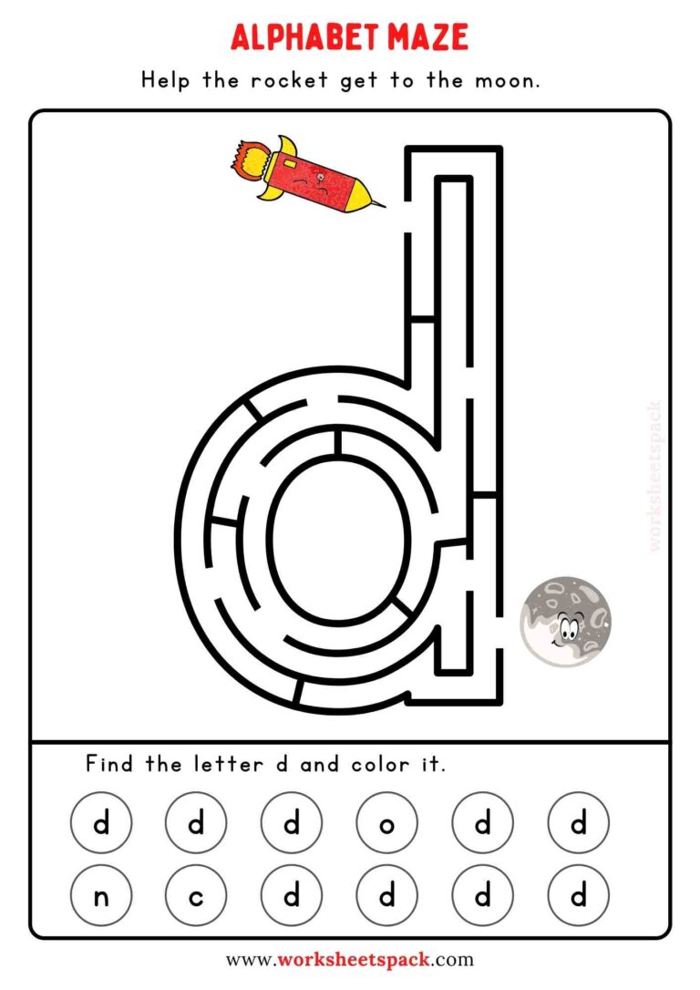 Alphabet Mazes Lowercase Letters Printable PDF - worksheetspack