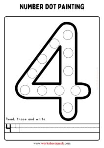 Free Number Dot Painting Worksheets 1-10 - Worksheetspack