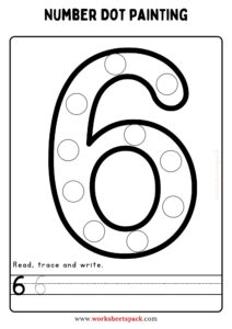 Free Number Dot Painting Worksheets 1-10 - worksheetspack