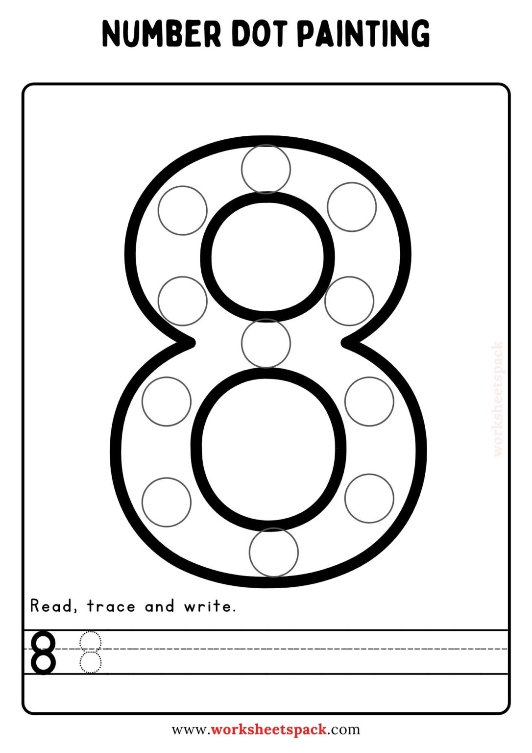 Free Number Dot Painting Worksheets 110 worksheetspack