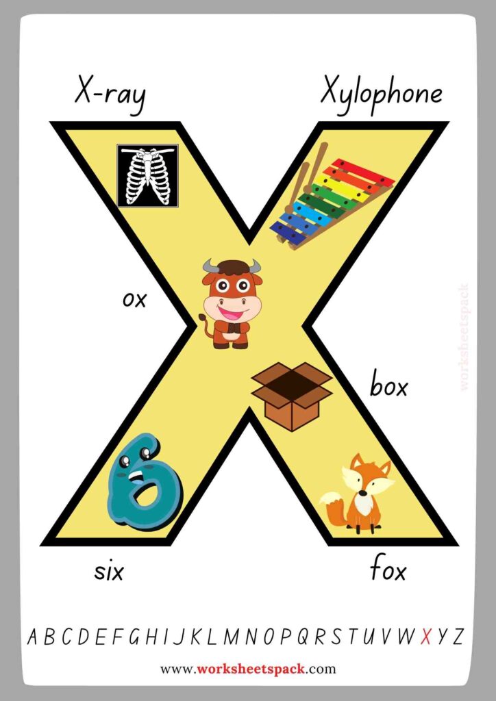 Printable pictures for each letter of the alphabet PDF