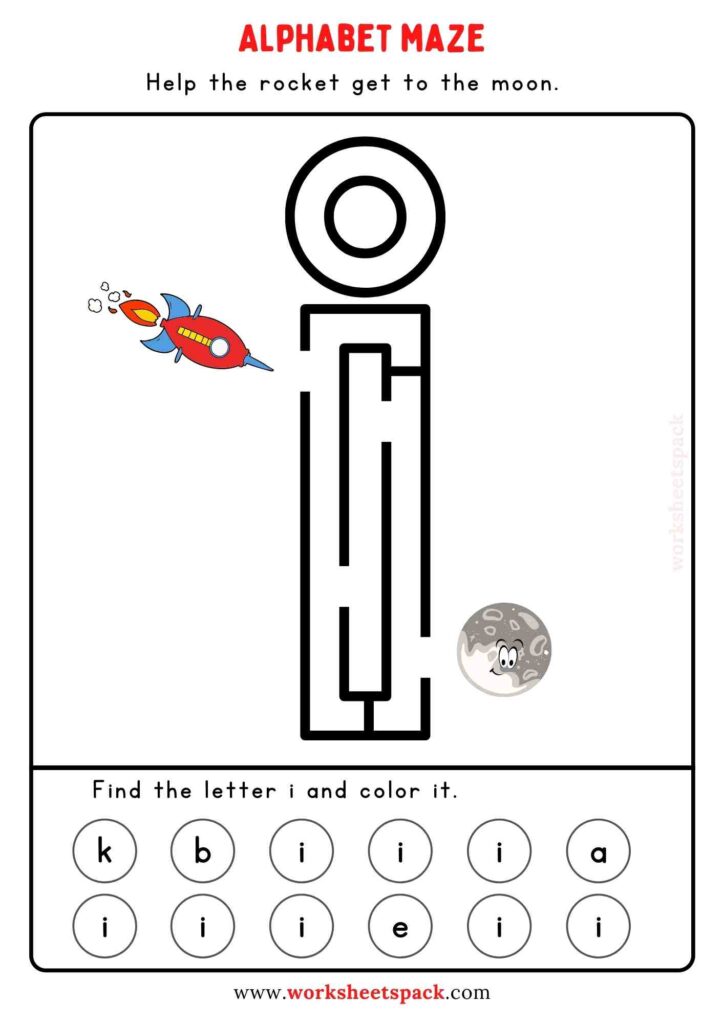 Small letter mazes printable