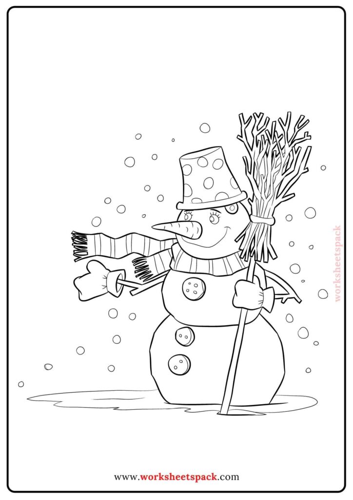 Winter Coloring Pages Preschool Free PDF