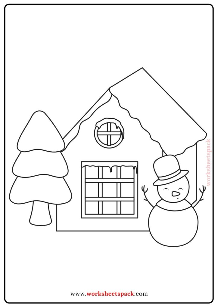 Winter coloring pages for toddlers