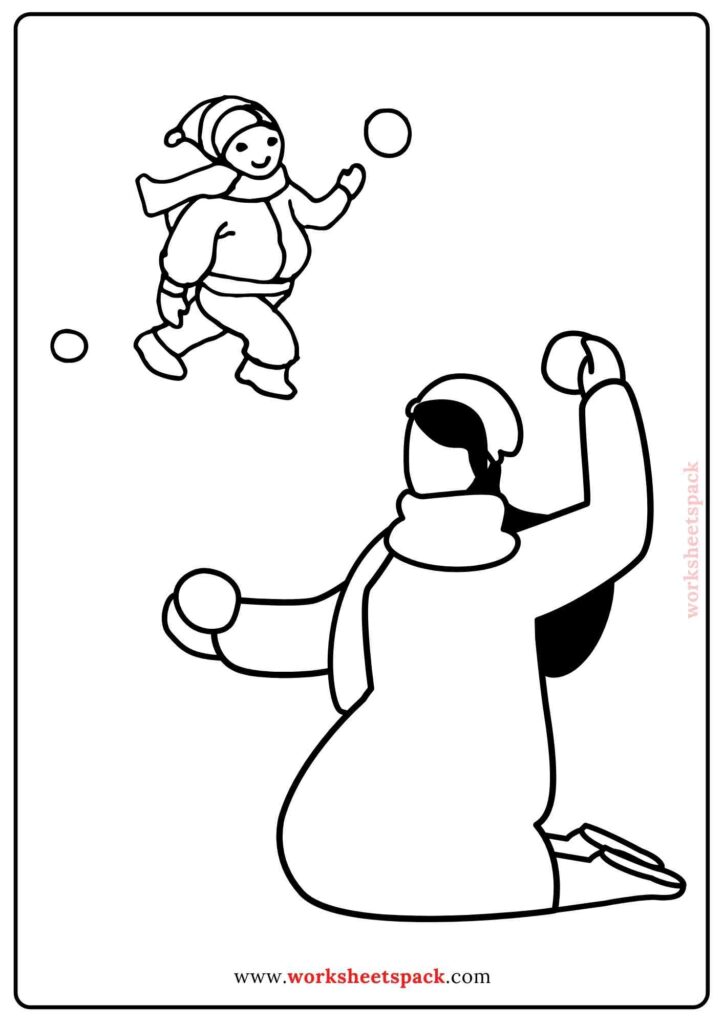 Winter coloring pages to print