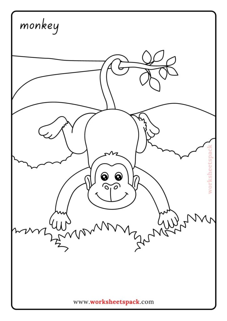 Zoo animal coloring pages for toddlers