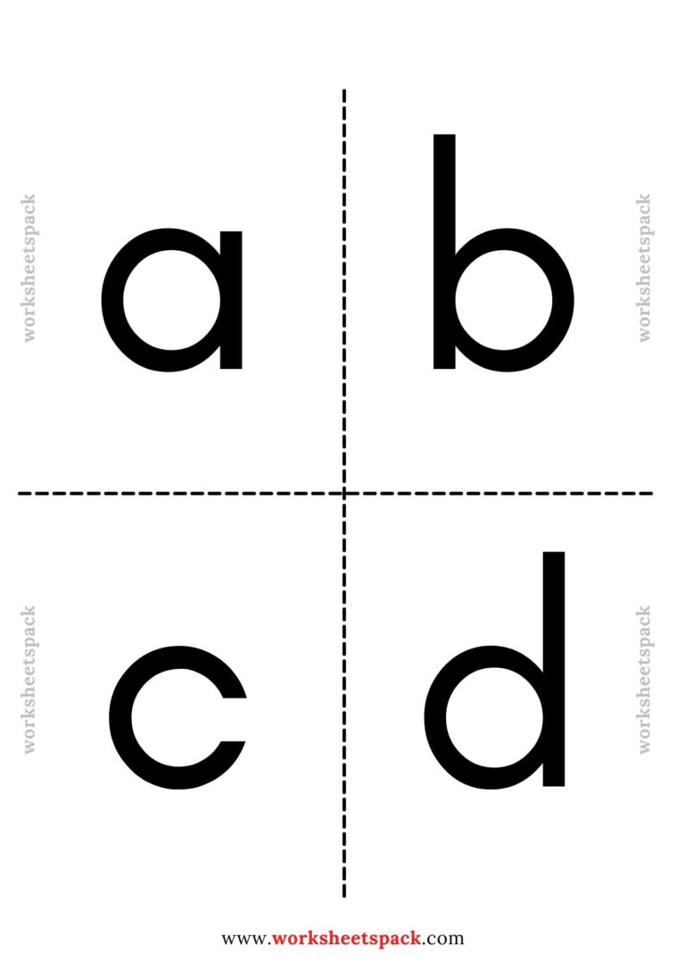 Black and White Alphabet Flash Cards - worksheetspack