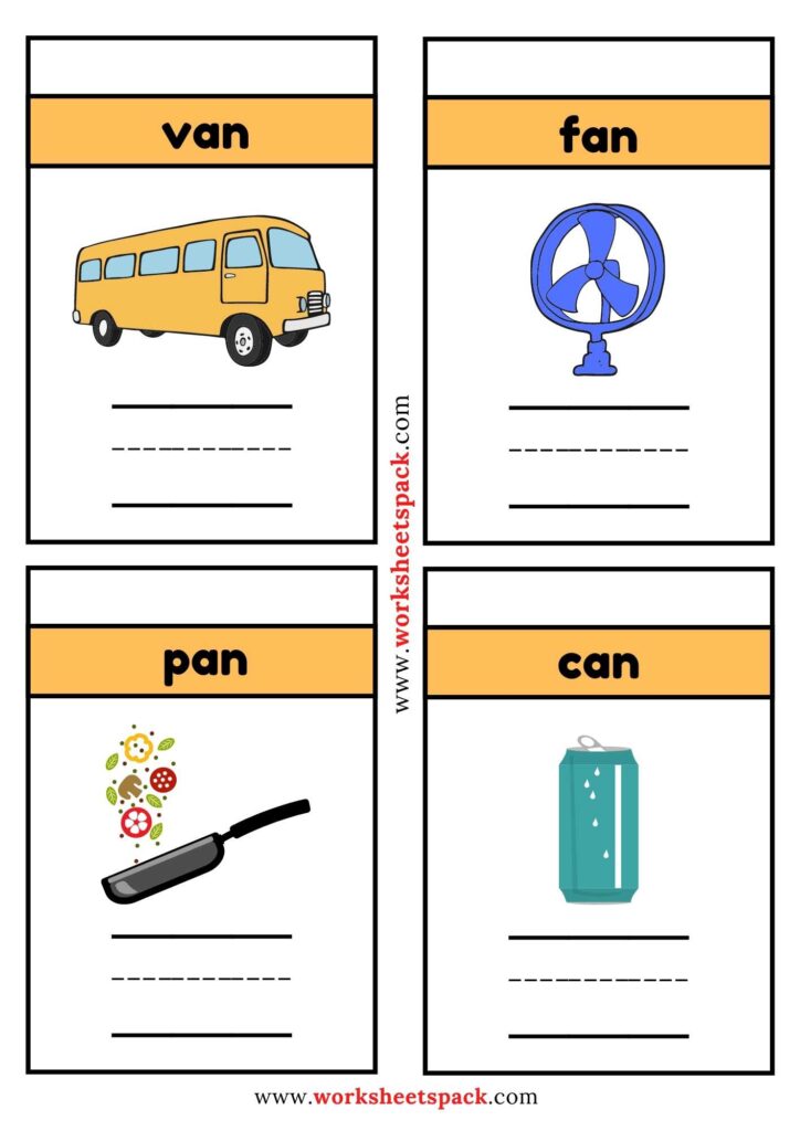 An Word Family Writing Packet