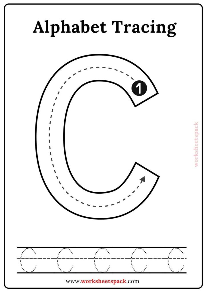 Big Letters Tracing Cards Printable