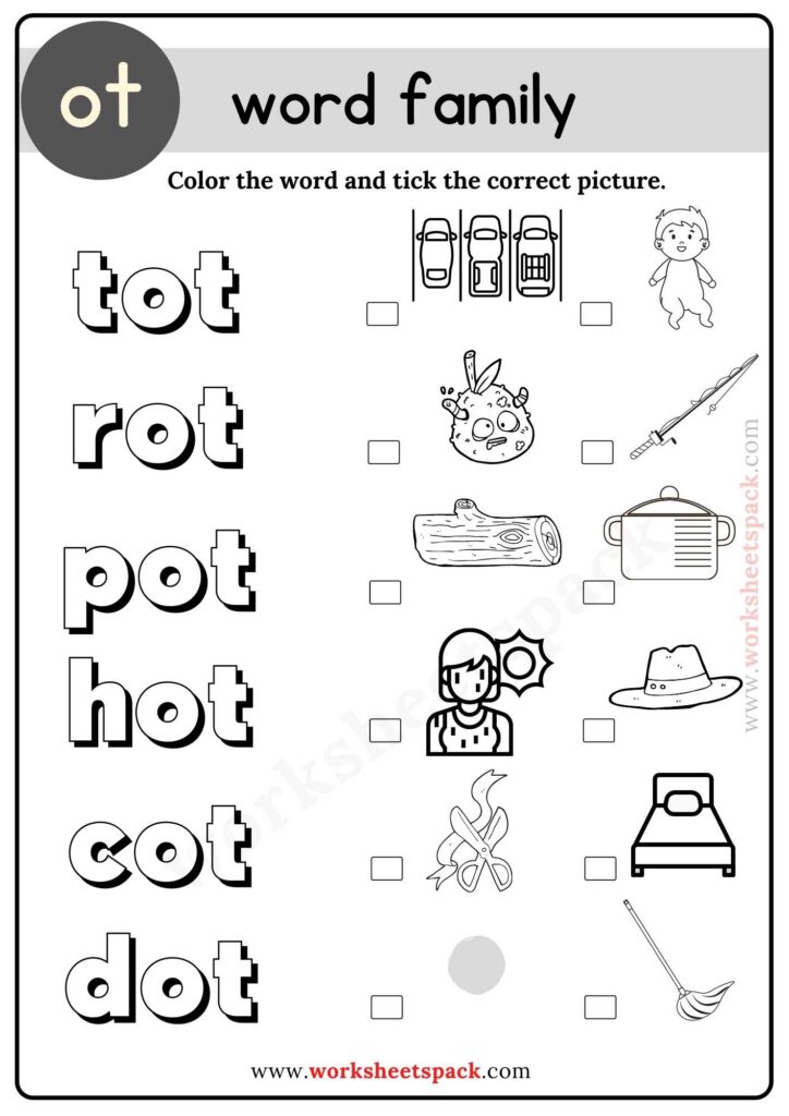 Color the -ot Words