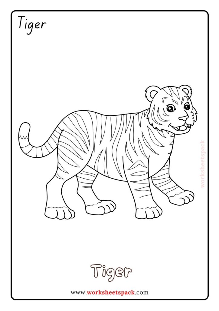 Cute Jungle Animals Coloring Pages