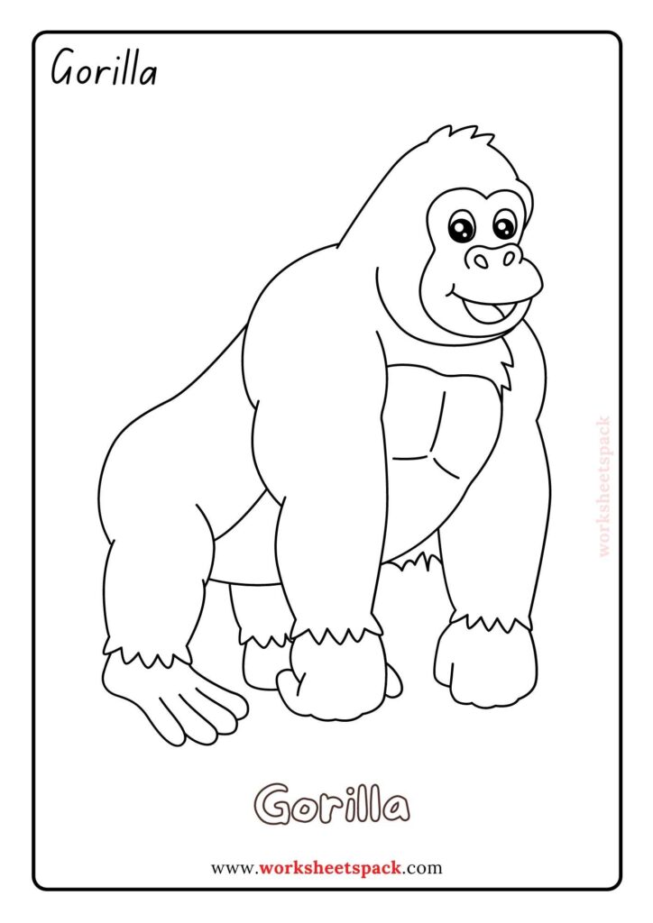 Free Jungle Animal Coloring Pages PDF