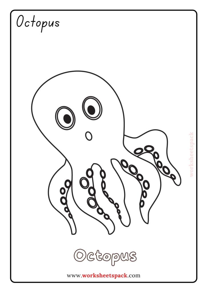 Free Ocean Animals Coloring Pages for Preschool