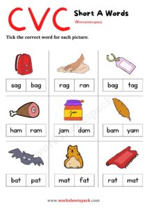 Short E Worksheets for Kindergarten - worksheetspack