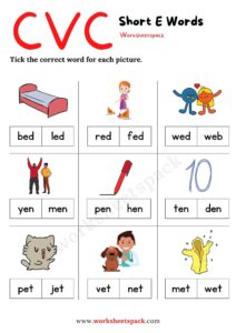 Short A Worksheets for Kindergarten Free PDF - worksheetspack