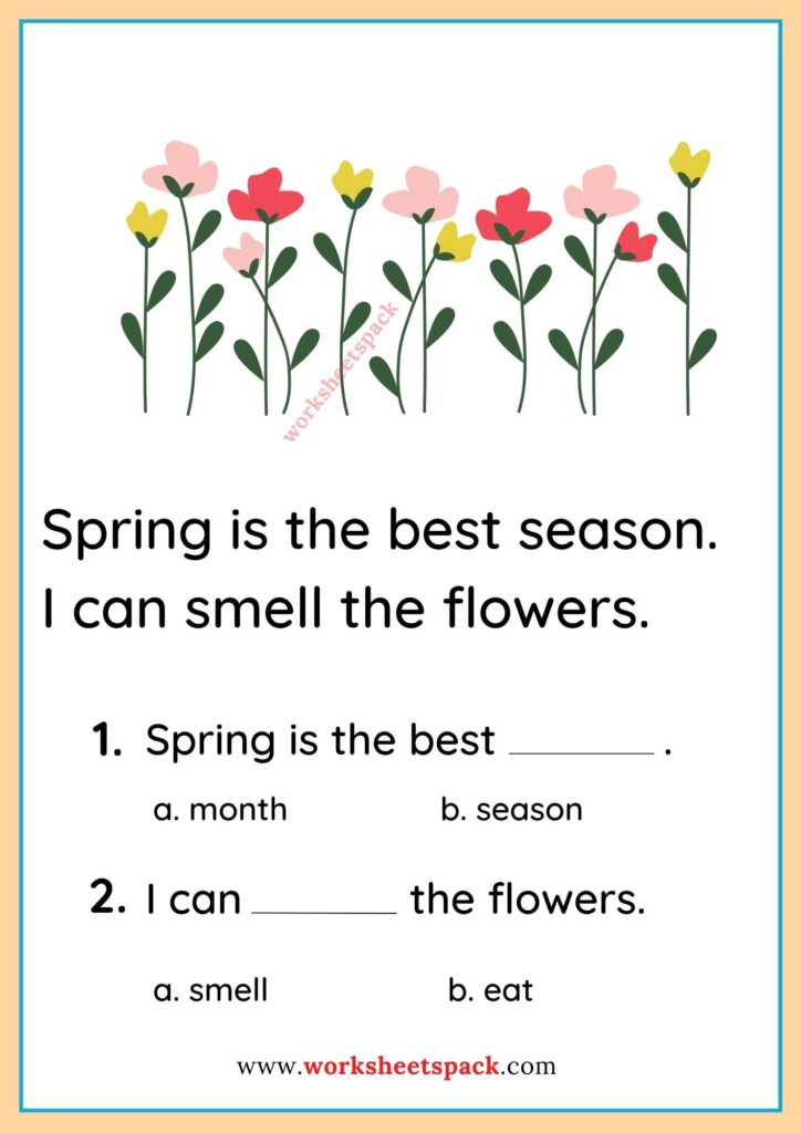 Spring Reading Passages For Kids