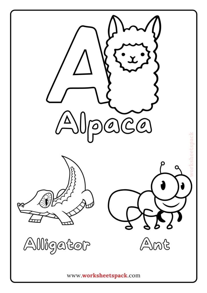 Alphabet Coloring Pages Preschool PDF