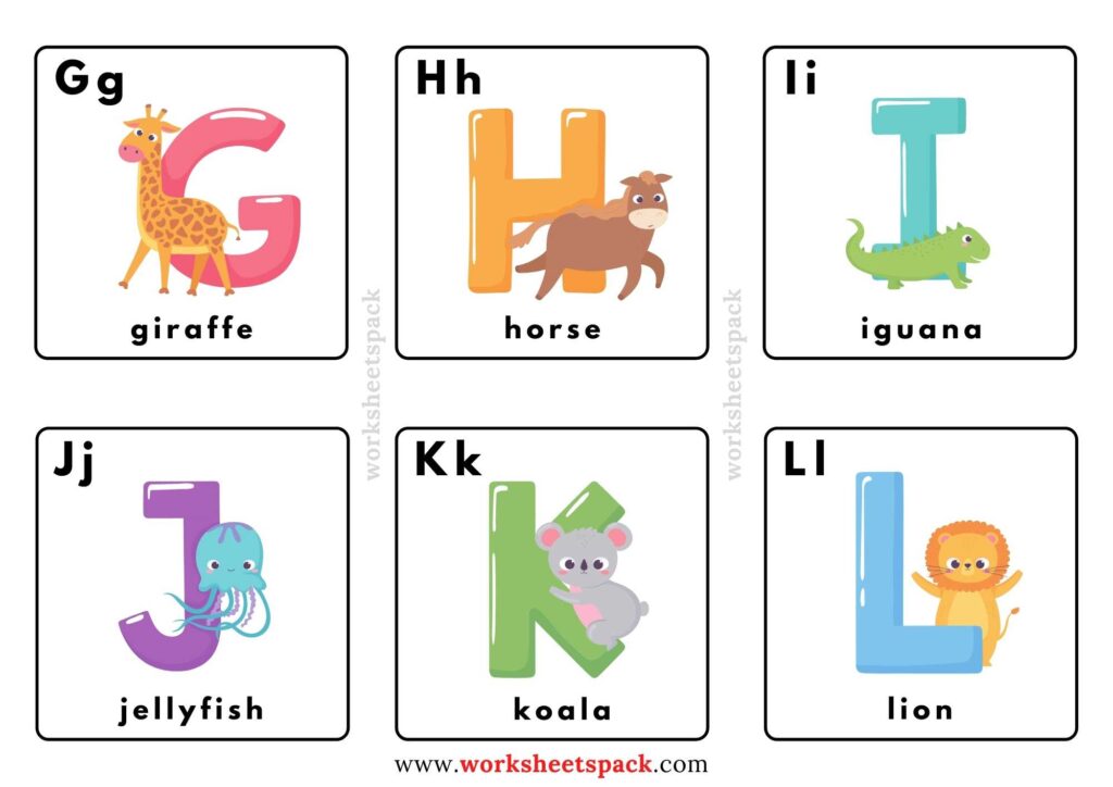 Alphabet Images with Words Free PDF