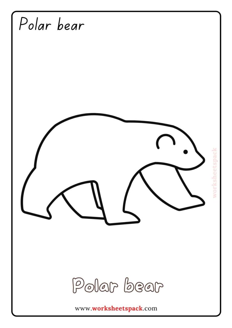 Free Arctic Animals Coloring Pages for Preschoolers - worksheetspack