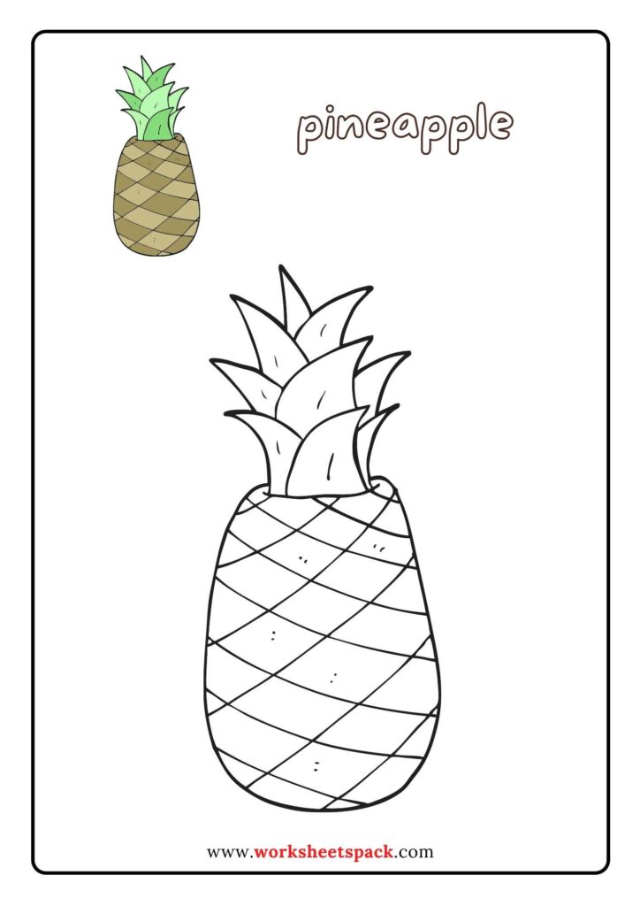 Cartoon Fruit Coloring Pages