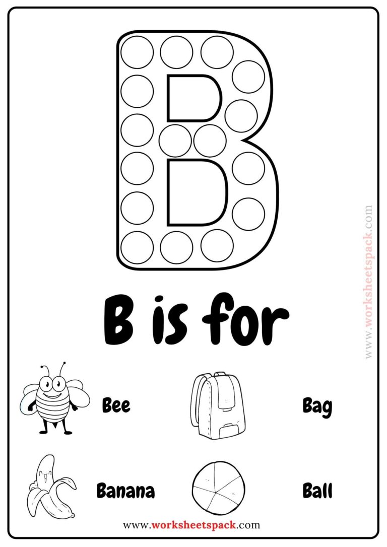 Free Alphabet Dot Printables worksheetspack