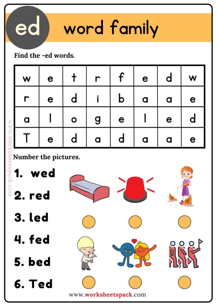 Ed Word Family Words Puzzle