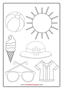 Free Summer Tracing Worksheets Pack