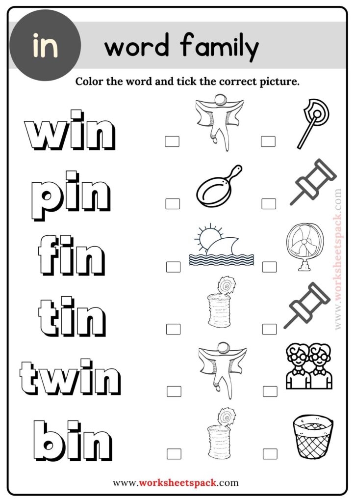 In Words Coloring Exercises