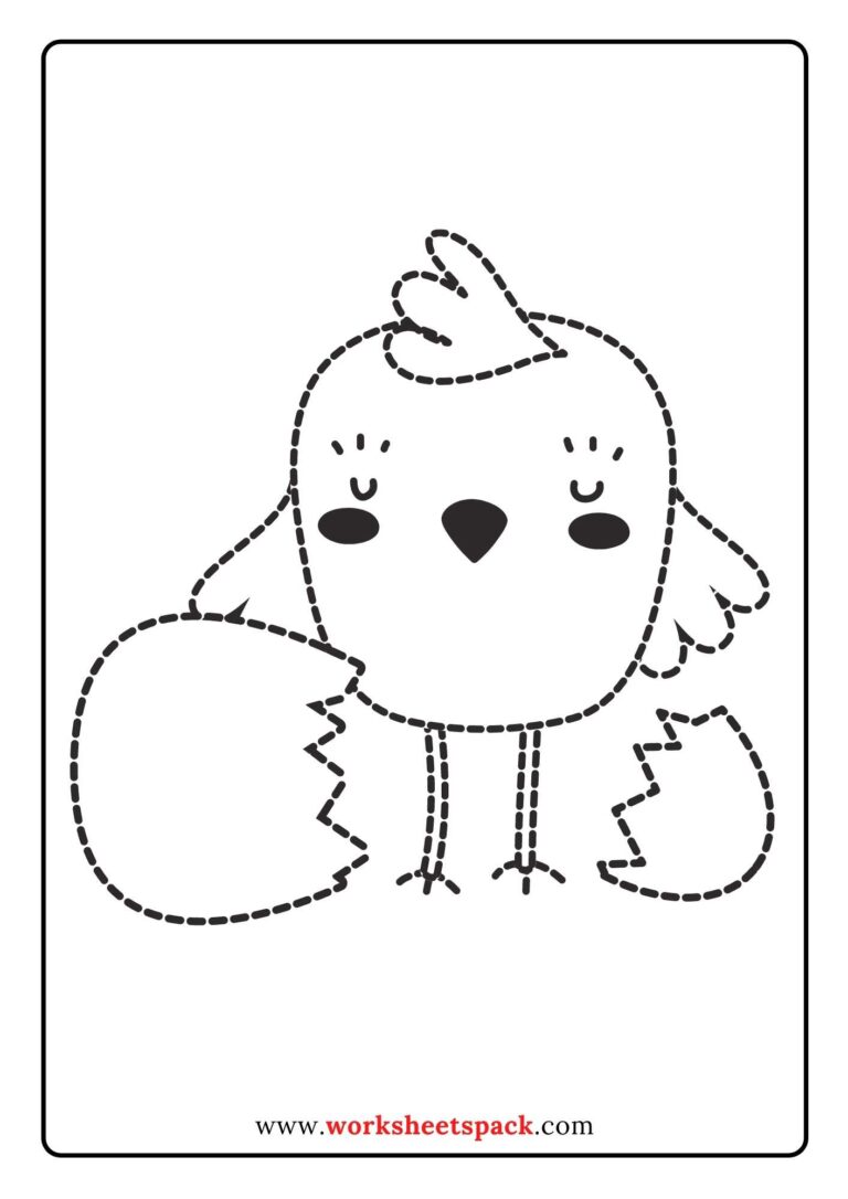 Free Spring Trace and Color Activity Sheets - worksheetspack