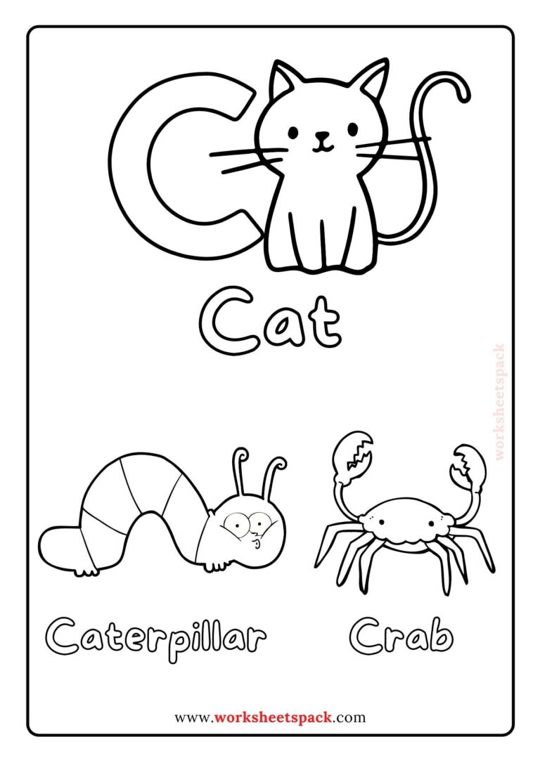 Alphabet Coloring Pages Preschool PDF - worksheetspack