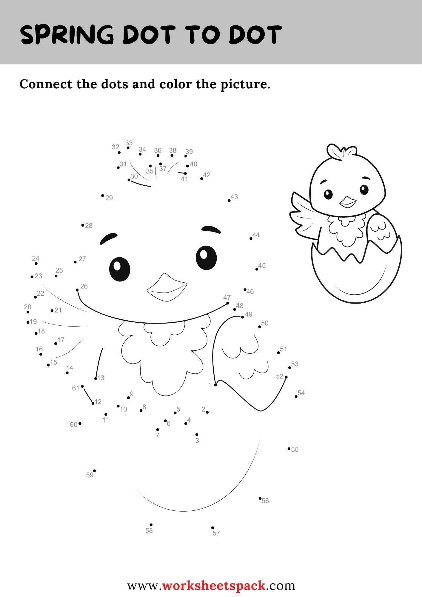 Free Spring Dot to Dot Printables worksheetspack