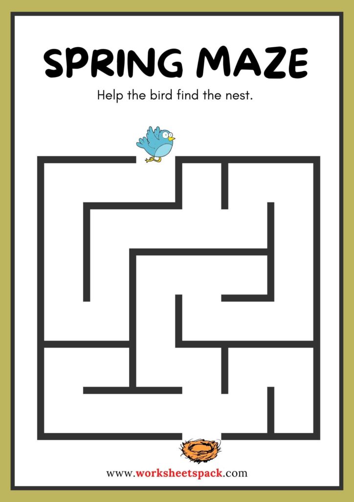 Spring Maze for Preschool