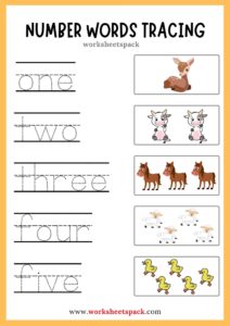 Tracing Number Words 1-10