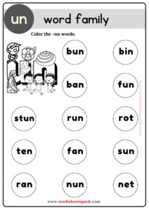 Un Word Family Word Search Puzzle - worksheetspack