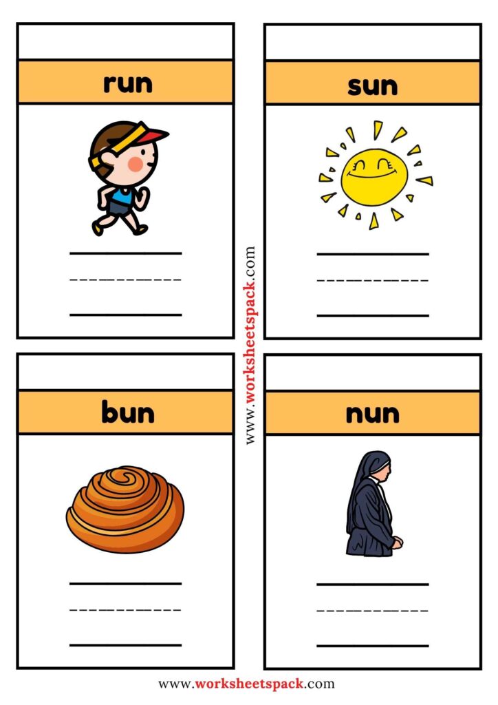Un Word Family Writing Worksheet