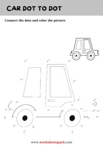 Free Transport Vehicles Dot to Dot Printable - worksheetspack