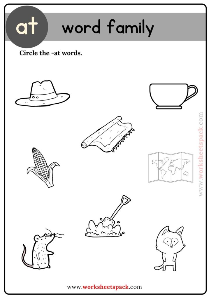 Circle At Words Picture Worksheet