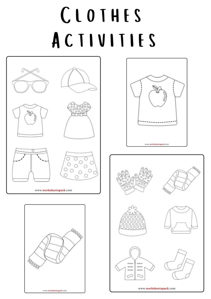 FREE Clothes Activities For Preschoolers Worksheetspack